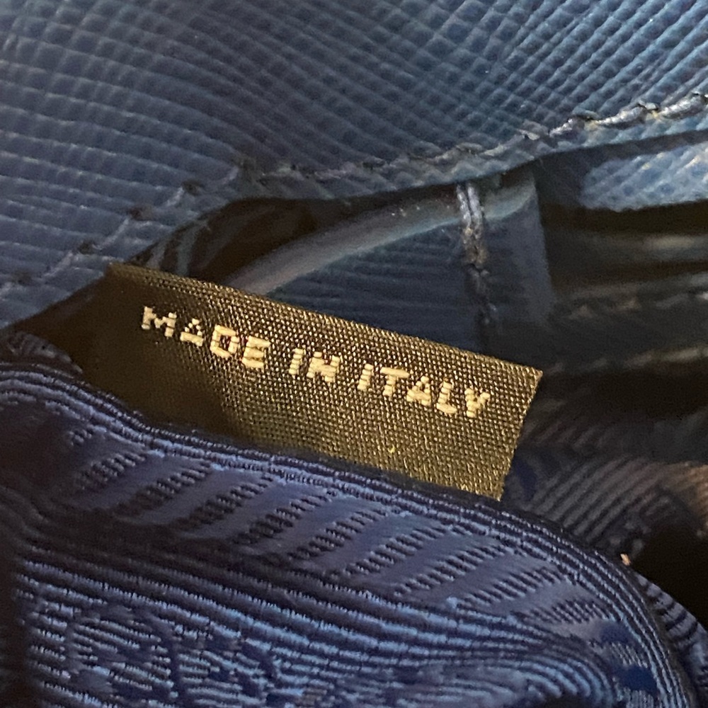 PRADA Galleria Small Saffiano Leather Tote In Blue - Picture 15 of 17